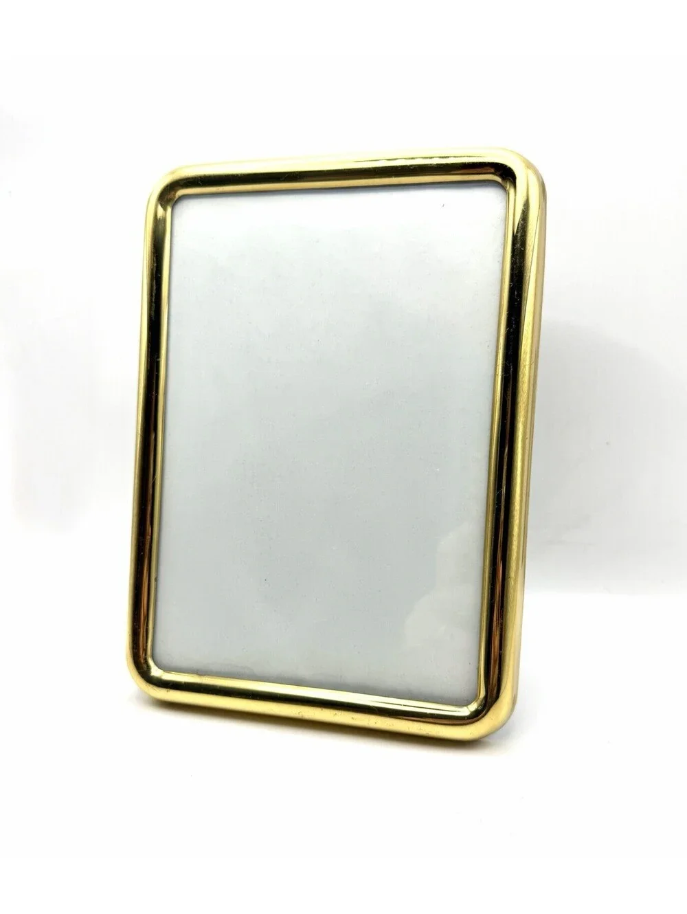 Vintage Rounded Edge Brass Photo Picture Frame 3 × 5 ~ GREAT!